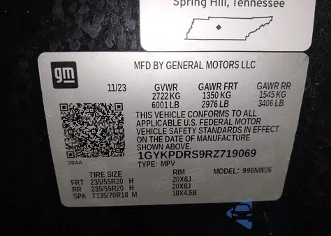 2024 Cadillac Xt6 Awd Premium Luxury z USA, uszkodzony, nr VIN 1GYKPDRS9RZ719069